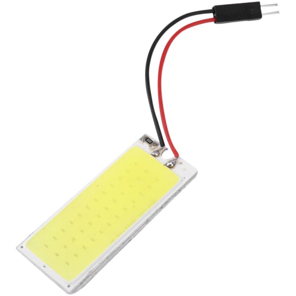 T10 501 W5W Ba9S Indendørs Festoon Dome 36 LED Cob Adapter Panel Pære DC12V Ren Hvid