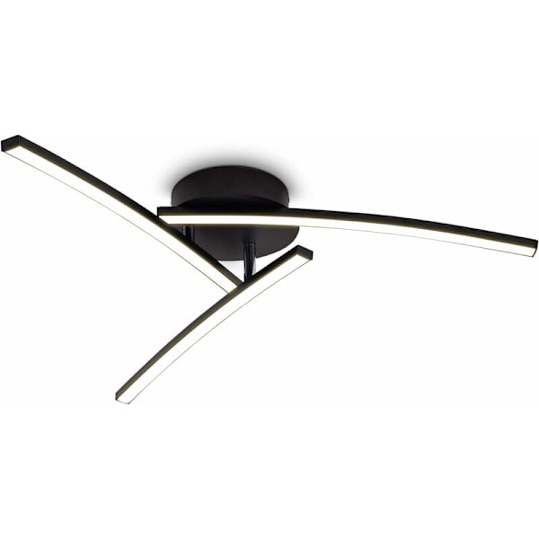 LED taklampe 15W I 3000K varm hvit I svart I 1650 lumen