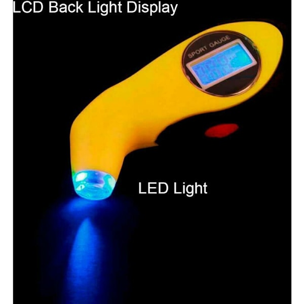 LCD LED Digitaalinen Rengaspaineen Mittari Autolle/Moottoripyörälle Amerikan Schrader-Venttiilille
