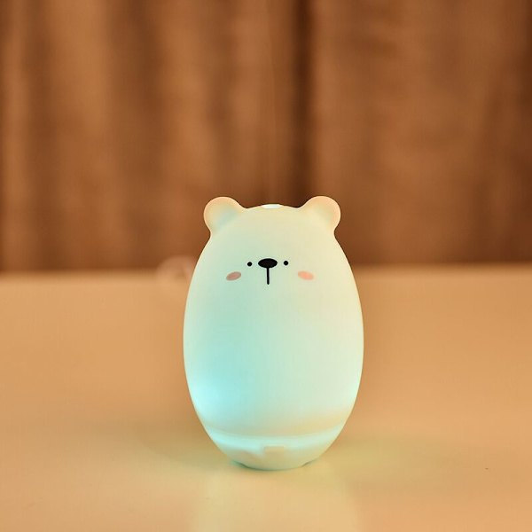 Led Nattelys USB Opladning Opladningskabel Aromaterapi Luftfugter Mini Mindre End 10 Kvadratmeter Luftfugter (Bjørneøje)