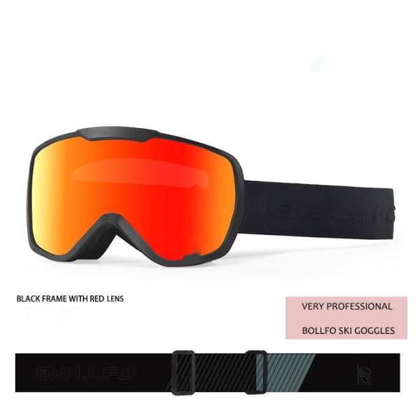 Dobbeltlags antidugg store sylindriske skibriller for menn og kvinner skiutstyr skibriller snøbriller