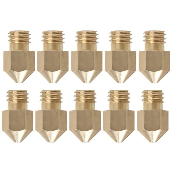 MK8 Extrudermunstycke, 0,4 mm Extrudermunstycke i mässing, Lämplig för 1,75 mm 3D-skrivarmunstycke Förbrukningsartiklar (10-pack)