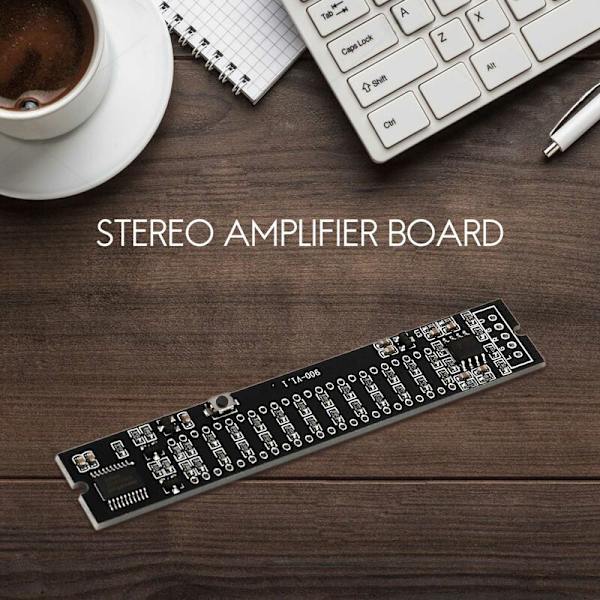 Mini Dubbel Nivå 12 Indikator VU Tabell Stereo Förstärkare Kort Dimbar Hastighet Tabell