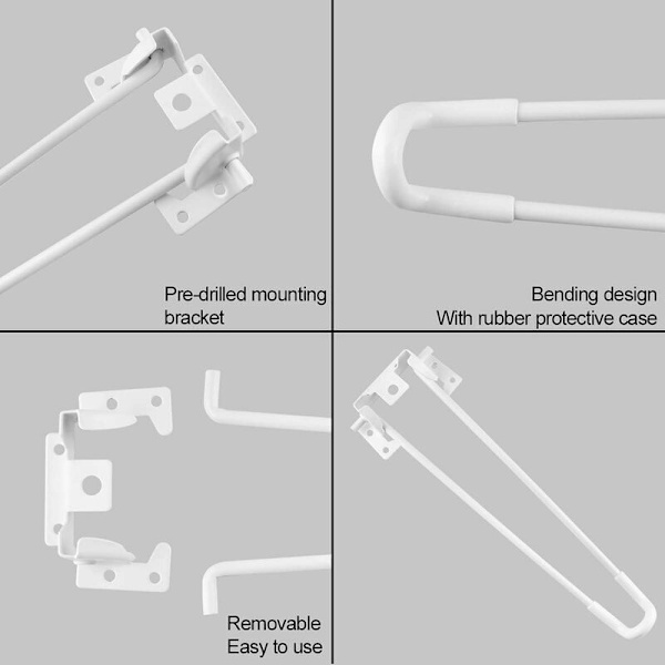 Fällbara bordsben 4 st Fällbara hårnålsbordsben 32 cm höjd Vit Hög belastning Lätt att installera Fällbart soffbord Ben
