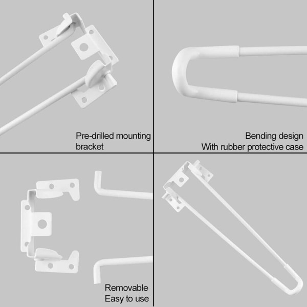 Taittuvat pöydänjalat 4 kpl Taittuvat hiusneulapöydänjalat 32 cm korkeat valkoiset Raskaat helppo asentaa Taittuva sohvapöydän jalka