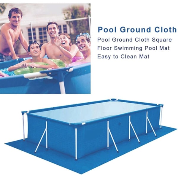 Rektangulär Poolmatta, Kvadratisk Poolmatta, Rektangulär Poolmatta, Vikbar Markduk för Rampool, Barnpool, Badtunna
