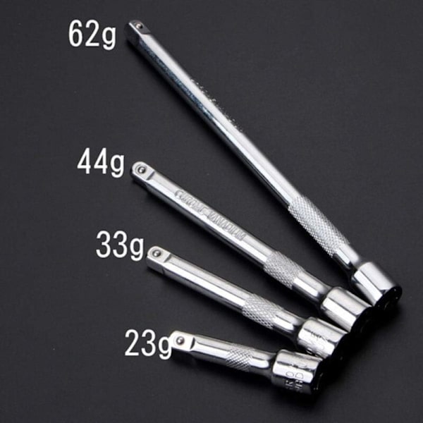 4 kpl jatkeita 1/4 tuuman naparuuviavaimelle 6,3 mm (Koko: 50 mm/70 mm/100 mm/150 mm)