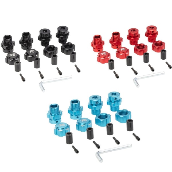4 st 17 mm sexkantsmuttrar adapter splined hjulnav förlängning för 1/10 E- SUMMIT RC bildelar, röd