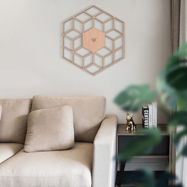 1 st Hexagon Väggklocka Avancerad Europeisk Minimalistisk Geometriska Linjer Utsökt Artistisk Tyst för Café Hem