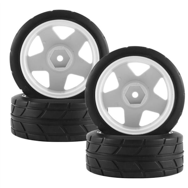 4 kpl 12 mm kuusiokolo 65 mm kumirenkaat XV-01 TT-01 TT-02 LC Racing PTG-2 WR8 1/10 RC-autolle, 3