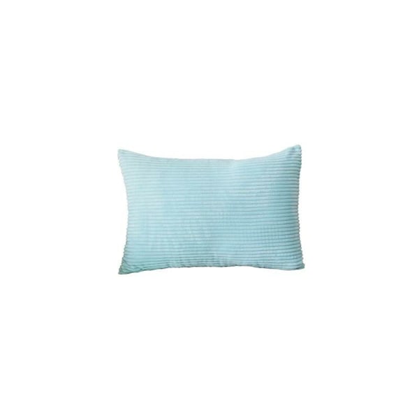 Pudebetræk med stribet mønster, sæt af 2, Corduroy pudebetræk, bløde ensfarvede pudebetræk til soveværelse sofa - 12''x20'' babyblå