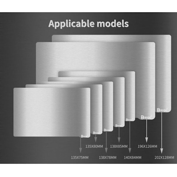 Fleksibel fjærstål byggeplate med magnetisk base for harpiksutskrift Stålplate 3D-skriverfjerning, 202x128 mm