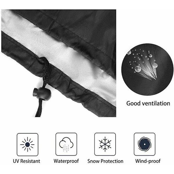 Patio stolsöverdrag, 2-pack vattentäta utomhus vardagsrum djupa sittmöbler överdrag, enkel trädgårdssoffa stolsöverdrag 27X31X40 tum