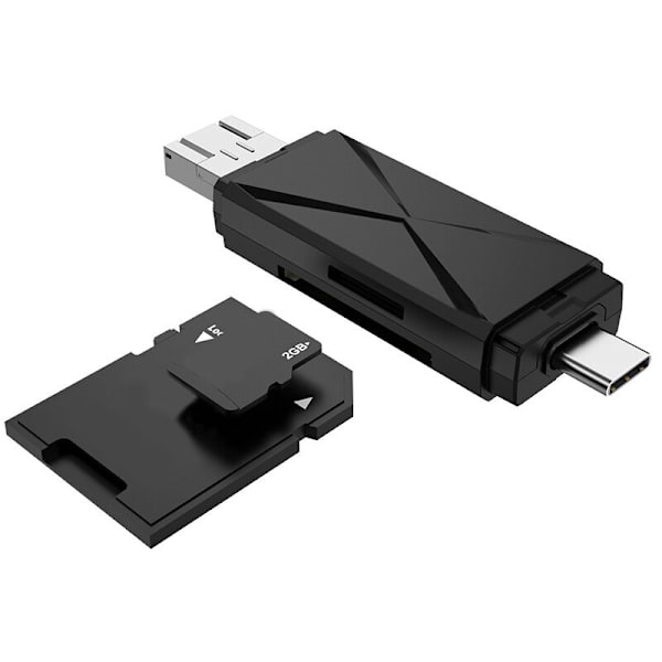 USB2.0 Multi-Card Reader för SDXC, SDHC, TF, SD, MMC, -MMC, Mini SDXC, Mini SD, Mini SDHC-kort och UHS-I-kort Plug N Play