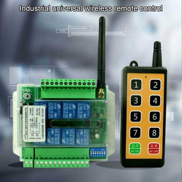 RF Fjernbetjeningsswitch 12V/24V/48V Motor Jog/Auto Lås Fordelingsboks Kontrolswitch-D