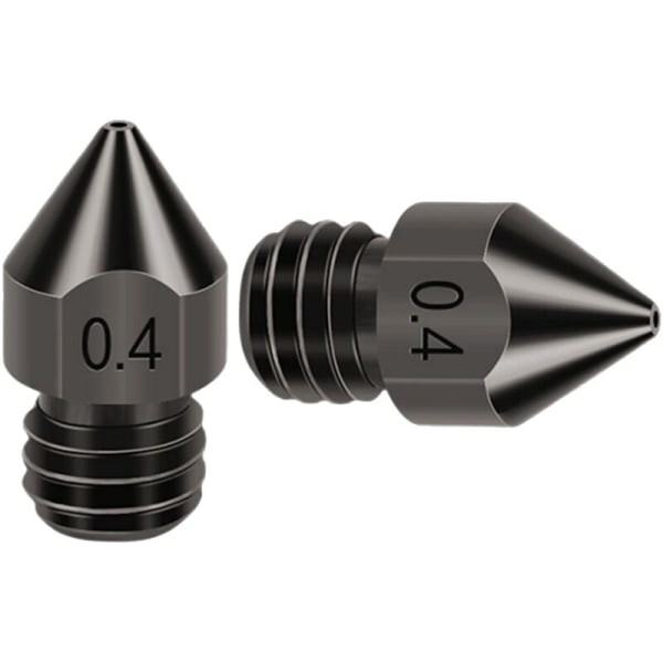 2 st MK8 Härdat Stålmunstycke Skrivarhuvud Förbrukningsvaror 1,75/0,4 mm 3D-skrivare Extrudermunstycken för Ender3/V2/PRO