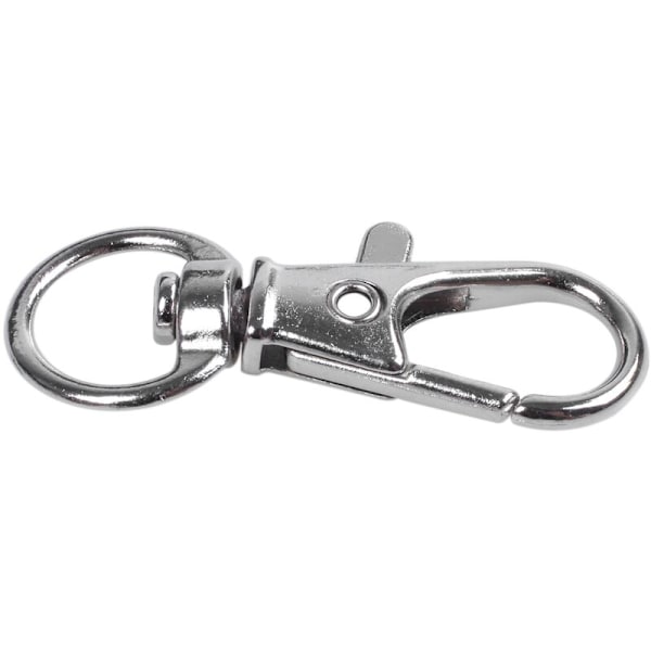 10 st 30 mm silverfärgade metallhummerklor med nyckelring