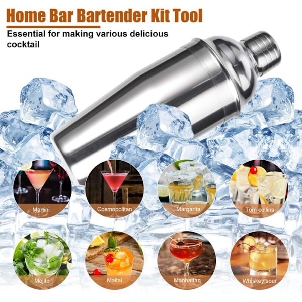 Professionell Cocktail Shaker Set, Hemmabar Verktyg