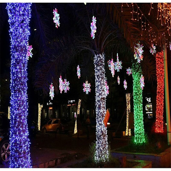 100M 600 LED-ljusslingor Karneval Bröllop Utomhus Inomhus Trädgård Belysning, LED-ljusslingor Träd Fe-ljus för Julgran Dekoration Gazebo