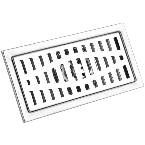 20x10cm Rektangulær Gulvrist i Rustfritt Stål - Bad, Dusj, Kjøkken