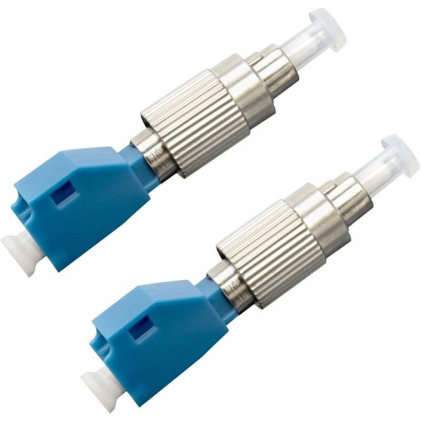 Fiberoptisk adapter, fiberoptisk stik, FC han 2,5 mm til LC hun 1,25 mm, adapter til fiberoptiske kabler, 2 stk.