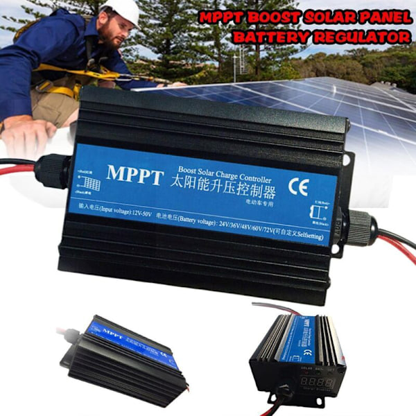 MPPT Boost Solar Charge Controller 300W Lader Bilbatteri Ladespenning Regulator 24/36/48/60/72V Lader Regulator