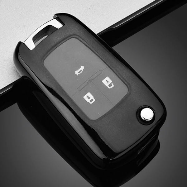 Blød TPU bilnøgle etui til Cruze Aveo Sail Captiva Opel (sort B)