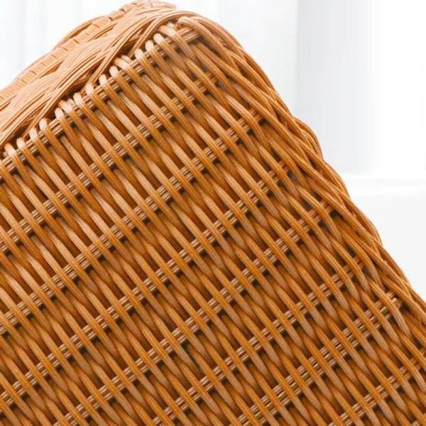 Retro Imitation Rattan Picknickkorg Väv Resväska Handvävd Fotografi Rekvisita Förvaring Dekoration Brun