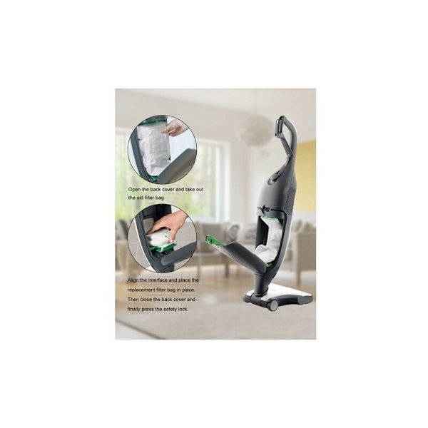10 Støvsugerposer til Vorwerk Kobold VK200 FP200, Premium 5-lags Mikrofleece til Allergikere