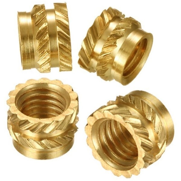 50 st Serie 3D-utskriftsmodell Insatsmutter, Mässing Rändrad Mutter, Sprutgjutning Insatsmutter för Voron 2.4 3D-skrivare Etc. ()