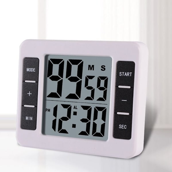 Magnetisk LCD Digital Køkken Timer med Høj Alarm Ur Nedtælling Tid Påmindelse 99 Minutter og 59 Sekunder