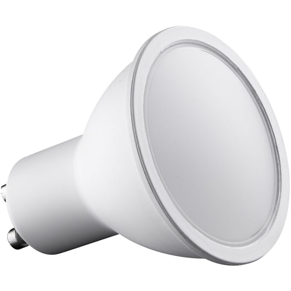 GU10 LED-lampe 5W 220V 400 Lumen, 120 graders vinkel, opal diffusor, 6000k (X6, kald hvit) [Energiklasse A++]