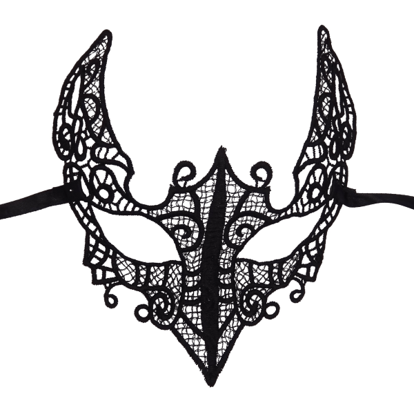Dame Masquerade Mask Black Cat Lace Mask 3 stk