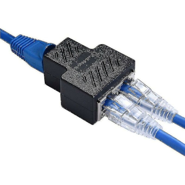 Praktisk Rj45 Splitter Adapter Port Cat5/6 Lan Ethernet-kabel