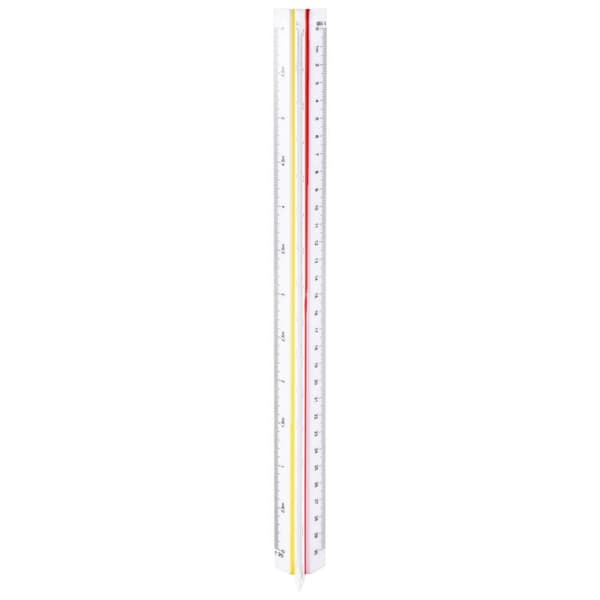 1:20 1:25 1:50 1:75 1:100 1:125 Triangulär plastskala/linjal