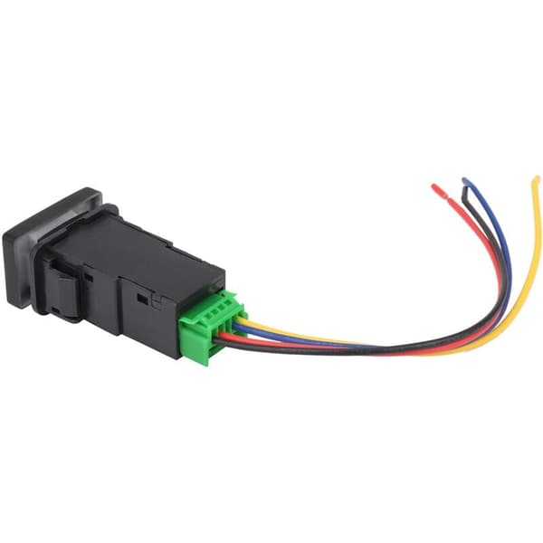33X22Mm 12V Blå On/Off-afbryder Til Yaris Sort