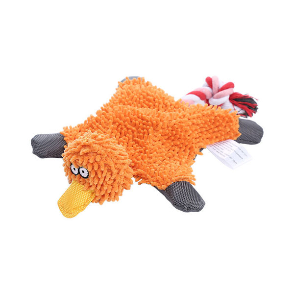 Squeaky legetøj til små til mellemstore hunde, leveres med squeakers, crepepapir, snor til at gøre plyslegetøj mere interaktivt og sjovt (orange)