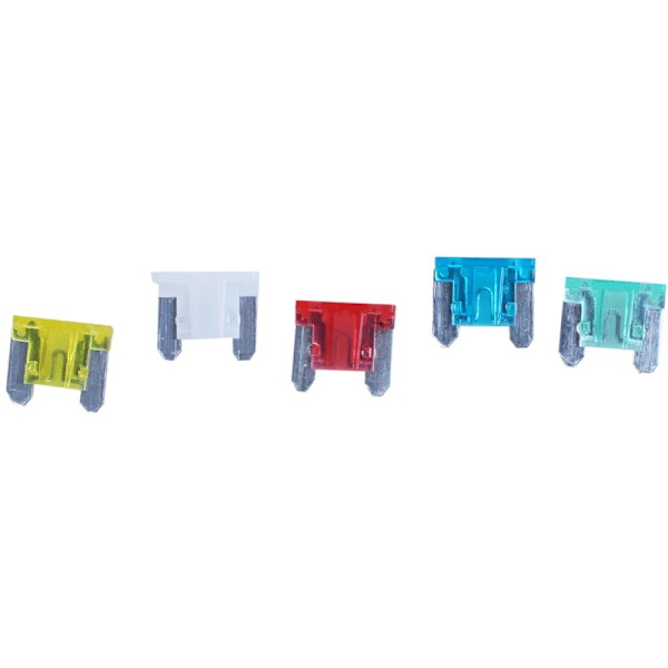 50 stk. Slim Low Profile Mini Blade Sikring ATT Bil Lastbil RV 10/15/20/25/30AMP Sæt