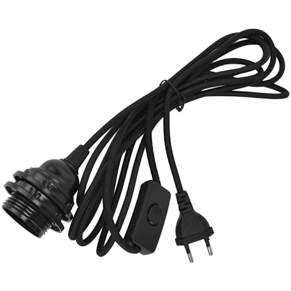 E27 Hänglampa Sockel Lampsladd med Strömbrytare EU-kontakt 100-240V