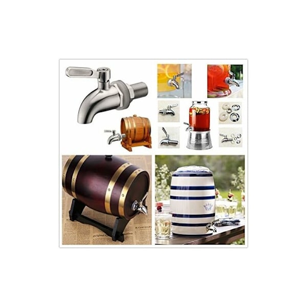 Rustfrit Ståldrik Dispenser Udskiftning Hanehane til Homebrew Tønde Gæring Vin Øl Drik Juice Dispenser Taphane