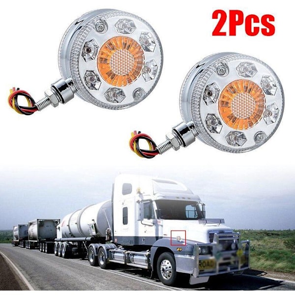2 kpl - Auton ja kuorma-auton LED-sivavalot, koko 12-24V, perävaunun sivu- ja takavalot