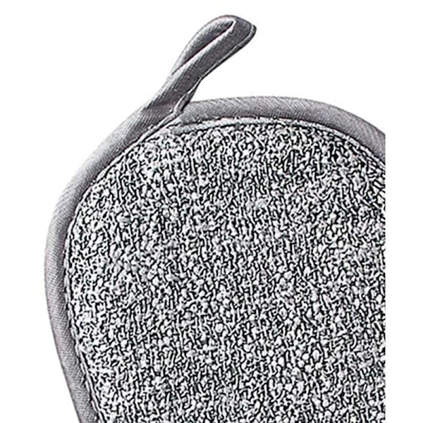 12 stk. dobbeltsidet rengøringssvamp skuresvamp genanvendelig mikrofiber rengøringsklud husholdningskøkken rengøring B