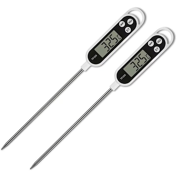 Digitalt termometer for øyeblikkelig avlesning med lang sonde for BBQ, steking, kaffe, kjøkkenmatlaging, baking, temperatur