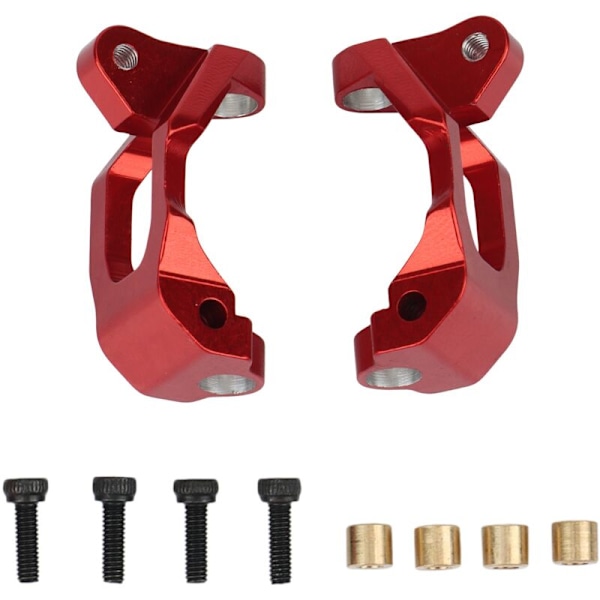 2 st C-formade metallgjutblock för Axial Jr. AX90052 AXI90069 1/18 RC bil uppgraderingsdelar, röd