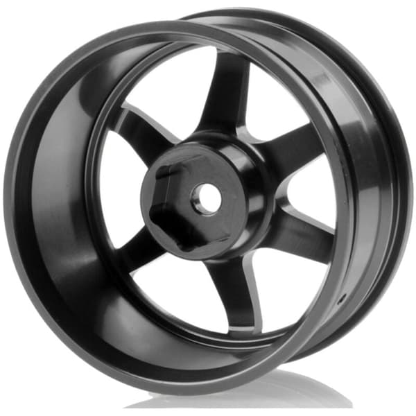 4P 6-eget eger aluminiumfælg til RC 1/10 On-Road 1052 Drift Sakura TE37+, Grå