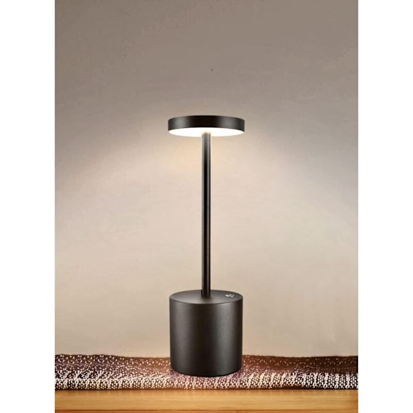 Bärbar sladdlös bordslampa, batteridriven, 2 nivåer av varm ljusstyrka, dimbar, för sovrum, vardagsrum, buffé, restaurang, inomhus och utomhus