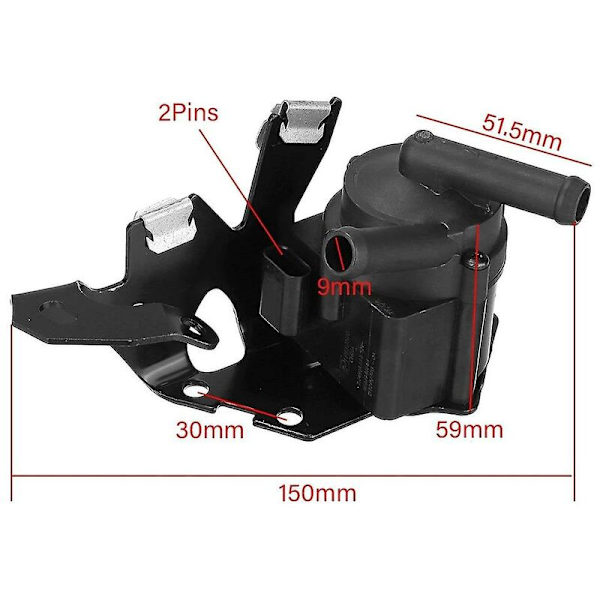 Bilelektrisk Vandpumpe 9806790880 1201l4 Til 308cc 308sw 3008 Rcz C4l Mini 1.6t