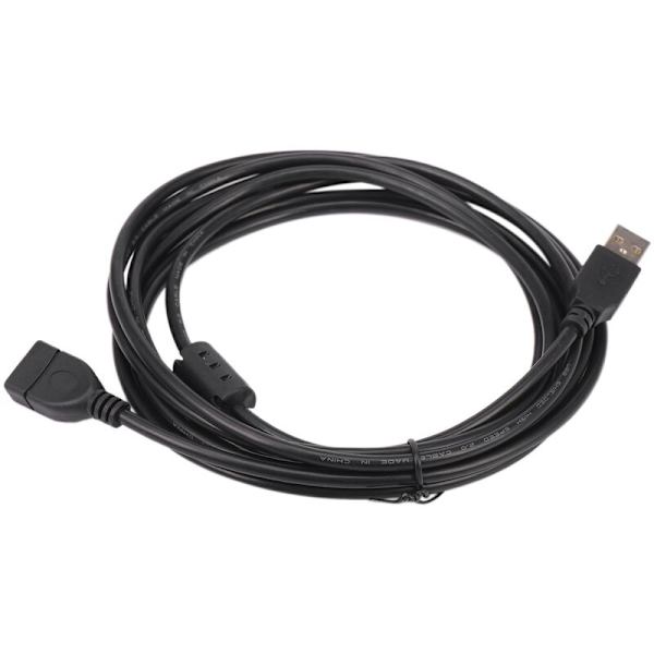 Lang USB-forlængerkabel 2.0 han til computer, 3 meter sort
