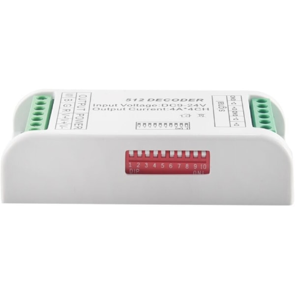 Mini DMX RGBW -dekooderi 4 kanavaa 16A RGB RGBW -nauhaohjain DMX 512 himmenninohjain LED -nauhavaloille DC9-24V