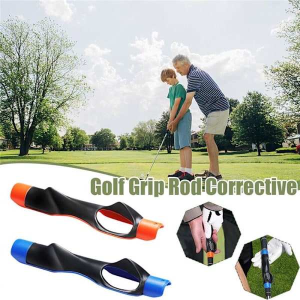 Golfgreppstränare utomhus golf swing tränare gestaltjustering träningshjälpmedel träningsgrepphjälp för nybörjare-A